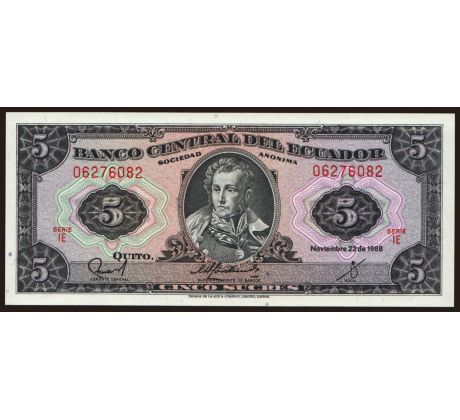 5 sucres 1958-88 Ekvádor