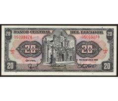 20 sucres 1986-88 Ekvádor