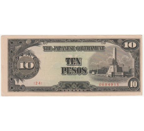 10 pesos 194 Filipíny japonská vláda