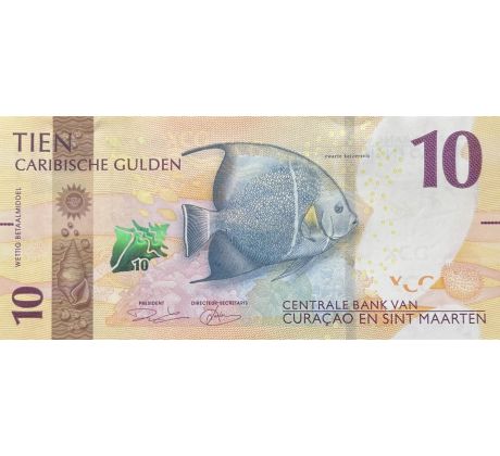 10 karibský gulden 2025 Curaçao a Sint Maarten