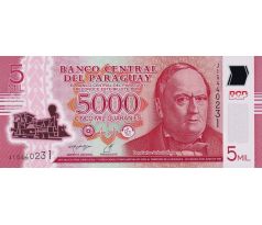 5 000 guaranies 2011-22 Paraguay polymerová bankovka
