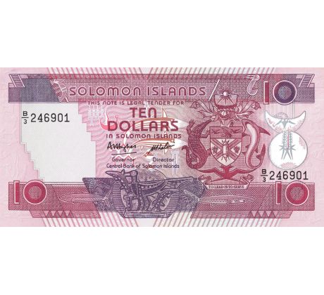 10 dollar 1986 Šalamúnové Ostrovy