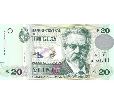 20 pesos 2008-11 Uruguay polymerová bankovka copy