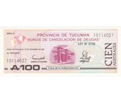100 australes 1989 Argentína Tucuman