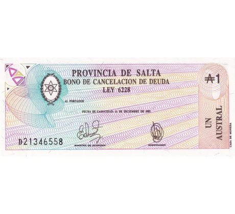 1 australes 1987-88 Argentína Salta