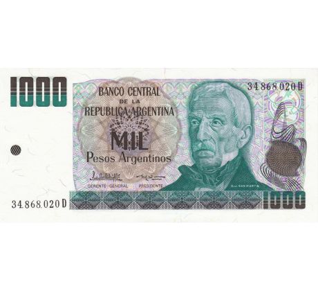 1 000 pesos 1983-85 Argentína