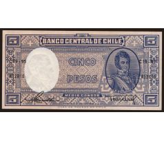 5 pesos 1/2 condor 1958-59 Chile