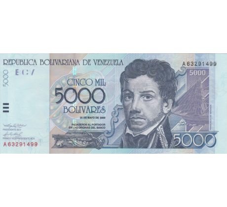 5 000 bolivares 2000-04 Venezuela