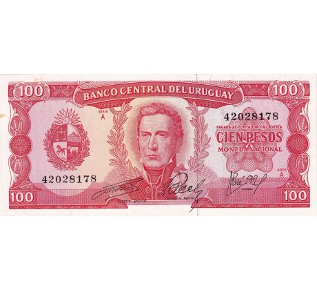 100 pesos 1967 Uruguay