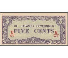 5 cent 1942 Burma zlomkové seriové číslo