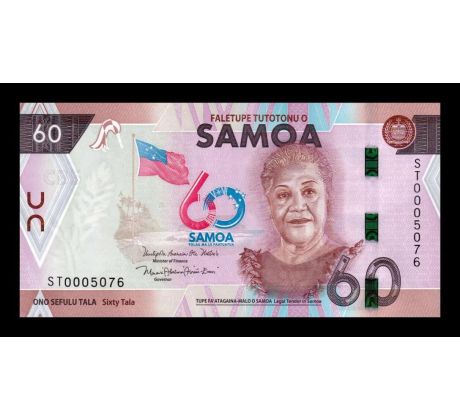 60 tala 2022 Samoa pamätná bankovka