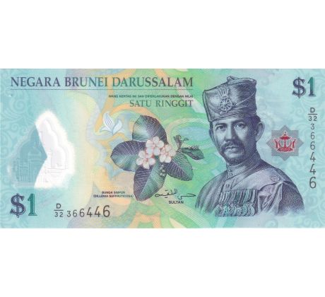 1 dollár 2011-19 Brunei polymerová bankovka