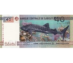 40 francs 2017 Džibuti pamätná bankovka