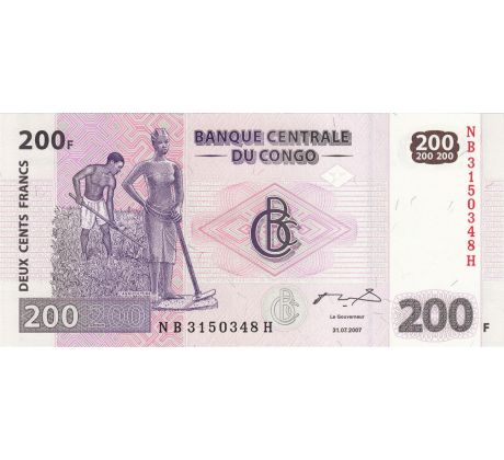200 francs 2007 - 22 Kongo dem. rep.