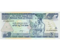 5 birr 1997-2017 Etiopia