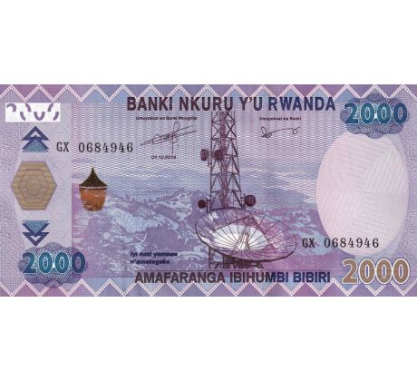 2 000 francs 2014 Rwanda