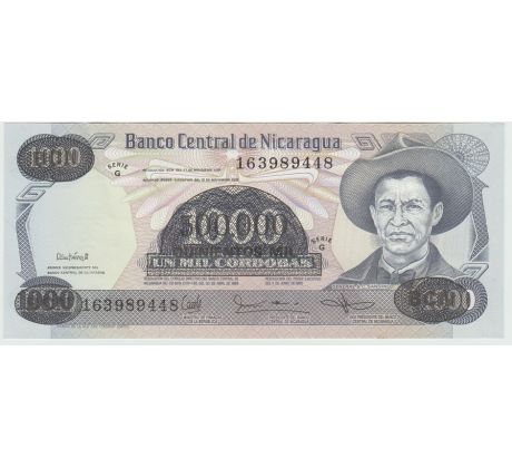500 000 cordobas 1987 Nikaragua pretlač na 1 000