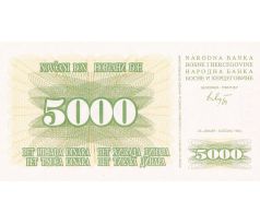 5000 dinar 1993 Bosna a Hercegovina