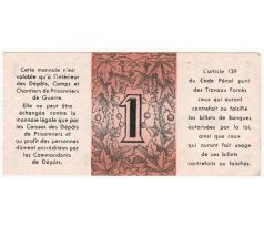 1 frank 1945-47 Francúzsko Poukaz na internáciu a väzenie