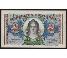 2 pesetas 1938 Španielsko