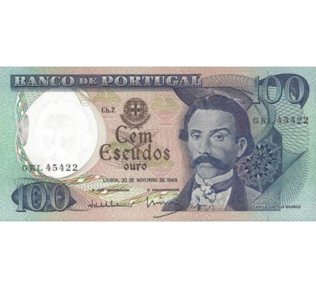 100  escudos 1965-78 Portugalsko