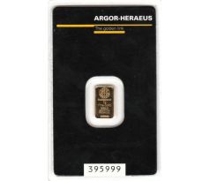 1 gram Argor Heraeus  Švajčiarsko zlatá tehlička