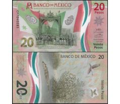 10 ks x 20 pesos 2021-22 Mexiko pamätná bankovka