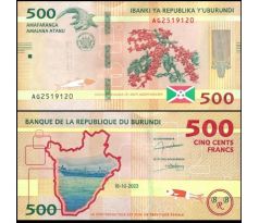 10 ks  x 500 francs 2023 Burundi