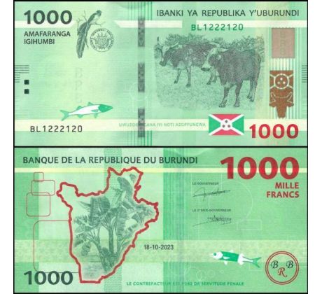 10 ks x 1 000 francs 2023 Burundi