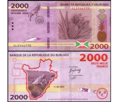 10 ks x 2000 francs 2018 Burundi