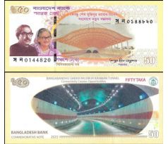 10 ks x 50 taka 2023 Bangladeš pamätná bankovka