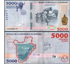 10 ks x 5 000 francs 2022 Burundi