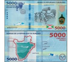 10 ks x 5 000 francs 2015-18 Burundi