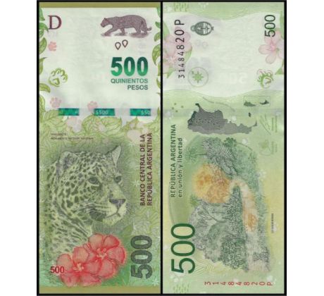 10 ks x 500 pesos 2016-22 Argentína