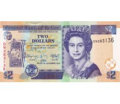 2 dollar 1999-2021 Belize