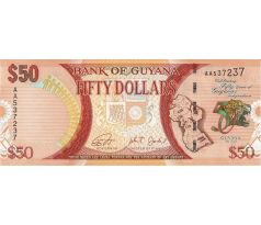 50 dollars 2016 Guyana pamätná bankovka