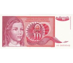 10 dinar 1990 Juhoslávia