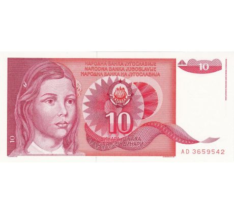 10 dinar 1990 Juhoslávia