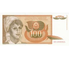 100 dinár 1990 Juhoslávia