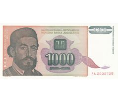 1 000 dinar 1994 Juhoslávia