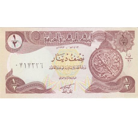 1/2 núdzový dinár 1993 Irak