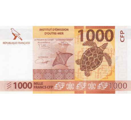 1 000 francs 2014-21 Francúzske tichomorské územia