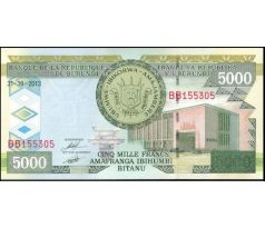 5 000 francs 2008-13 Burundi