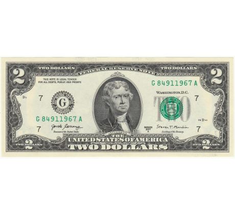 2 dollar 1976-2017 USA