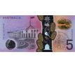 5 dollar 2016-21 Austrália polymerová bankovka