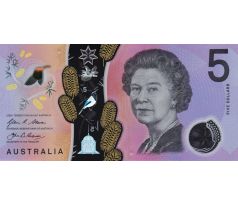 5 dollar 2016-21 Austrália polymerová bankovka