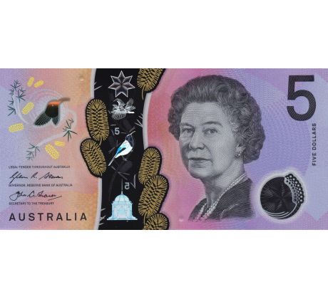 5 dollar 2016-21 Austrália polymerová bankovka