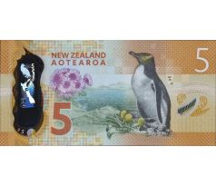 5 dollar 2015-18 Nový Zéland polymer bankovka