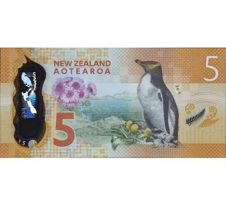 5 dollar 2015-18 Nový Zéland polymer bankovka