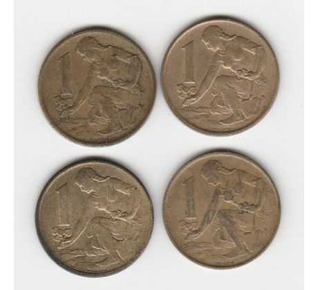Konvolut 4 ks 1 kčs 1980/81/82/83 žena sadí lipu